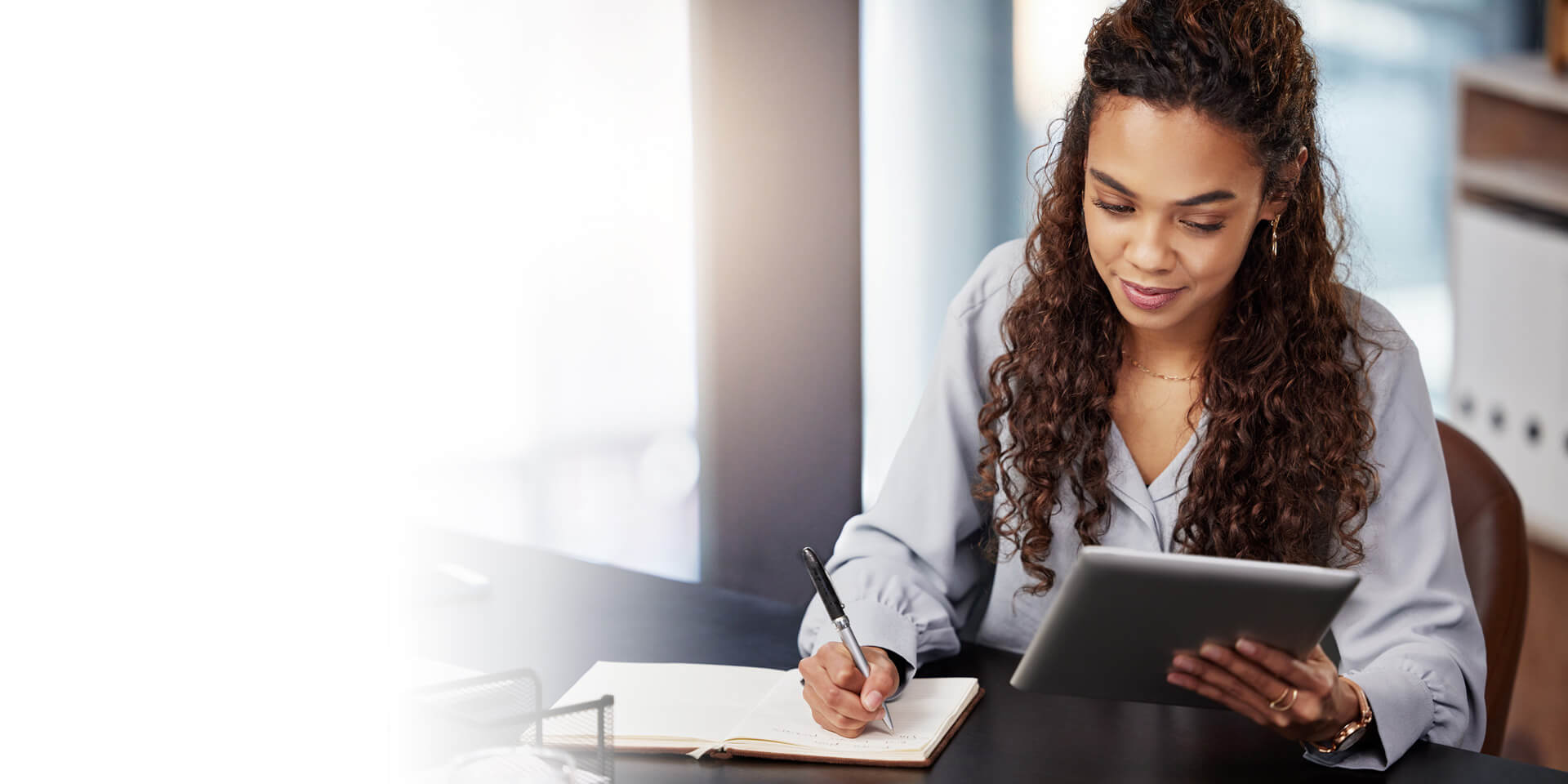 A woman applying for a role at Old National Bank